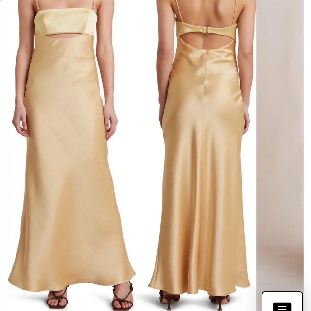 NWT Bec & Bridge Carrie Satin Maxi Dress